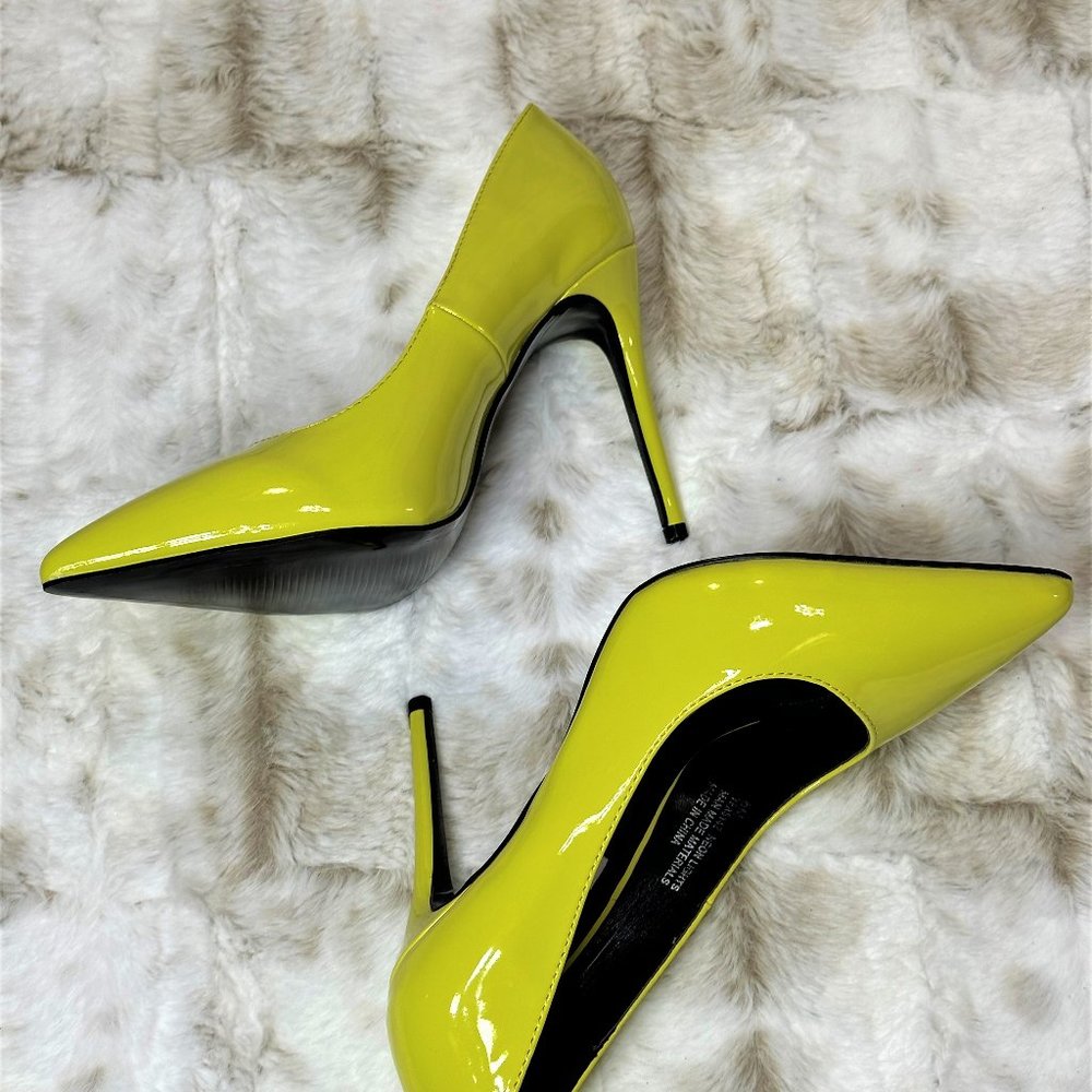 Cape Robbin Lime Yellow 4" Stiletto Pumps - Picture 8 of 8